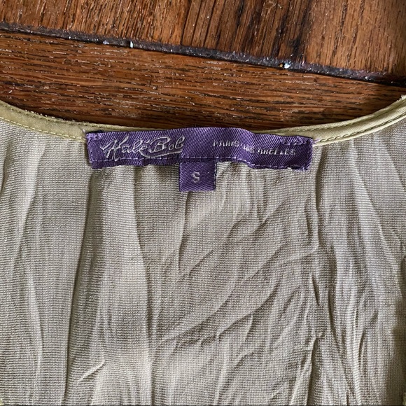 *****SOLD*****                     Hale Bob Tie Front Y2K Silk Velvet Blouse - S - Picture 6 of 9